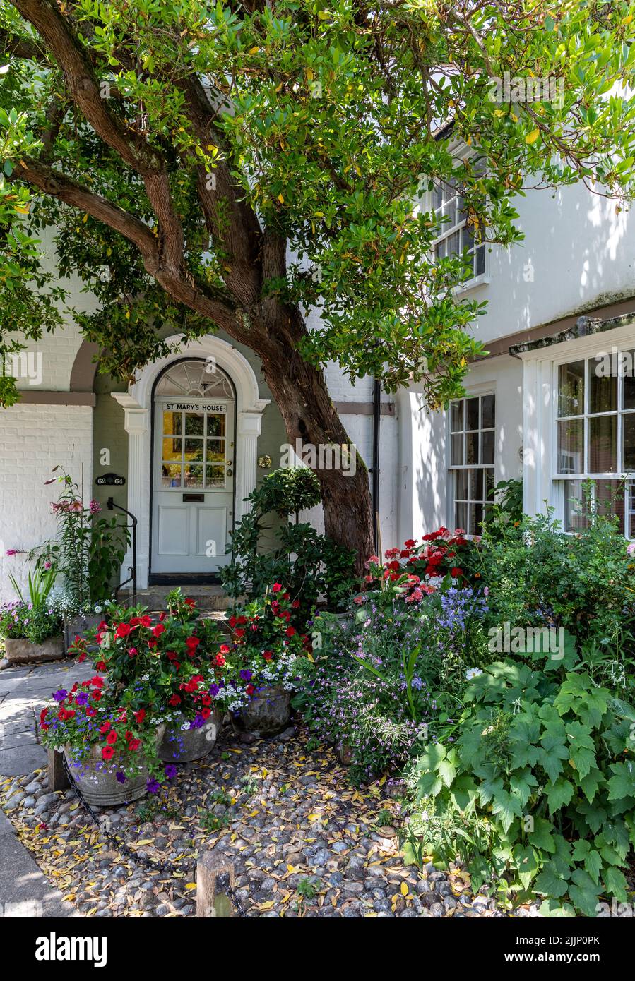 A Traditional Flower Garden in Rye East Sussex Stock Photo