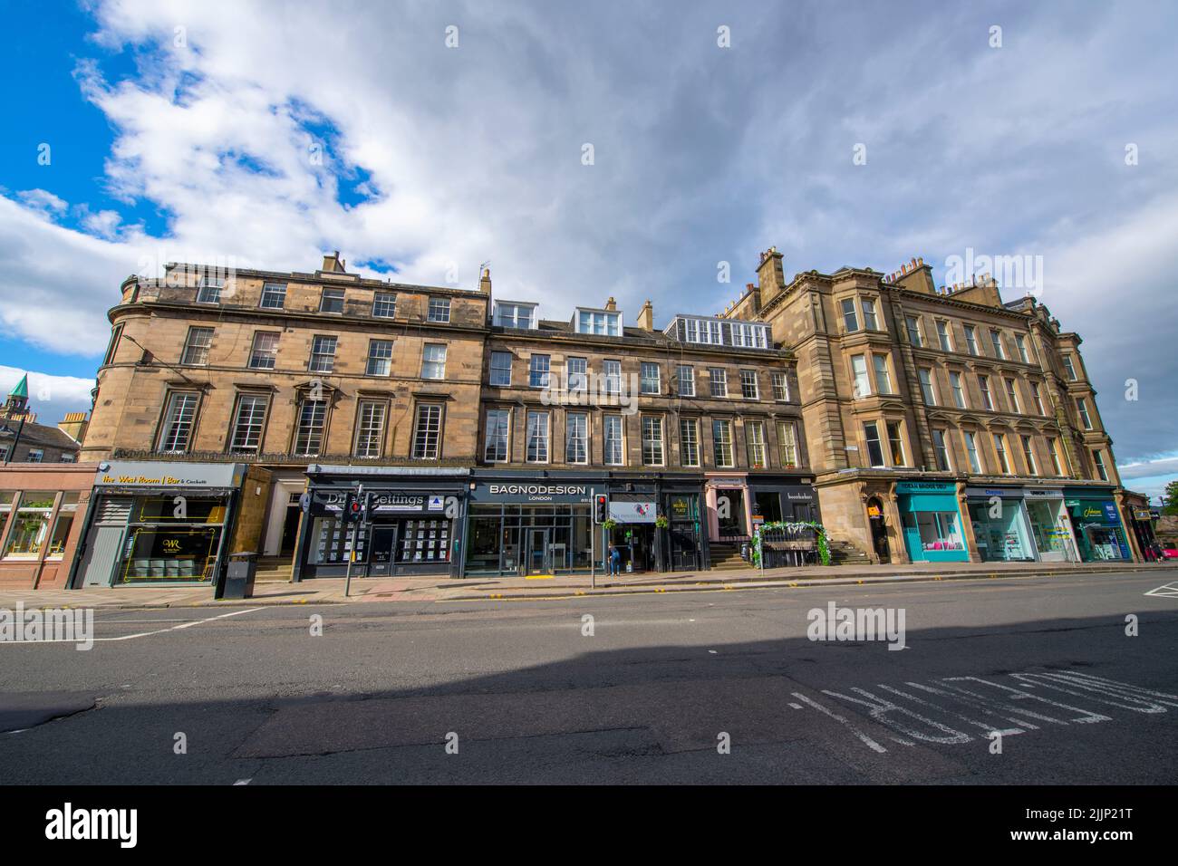 Historic commercial buildings at 8 Melville Place at Melville Street in