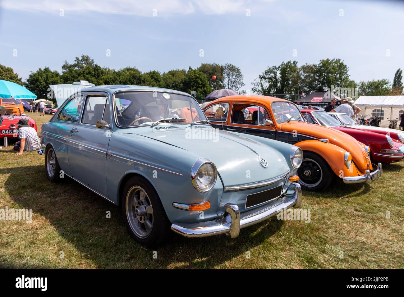 A VW Varient Fastback At The Appledore Classic Car Show Kent Stock Photo