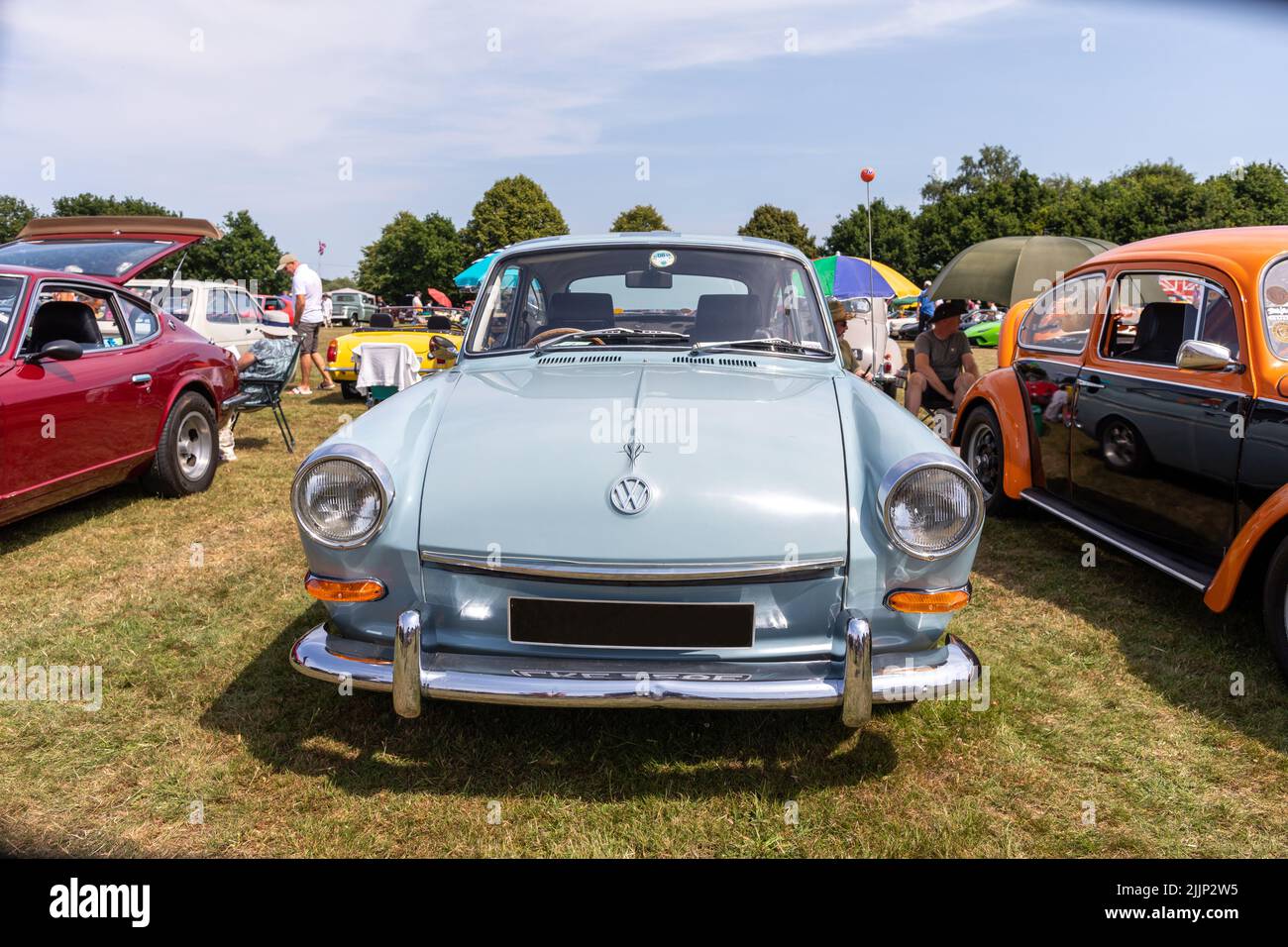 A VW Varient Fastback At The Appledore Classic Car Show Kent Stock Photo