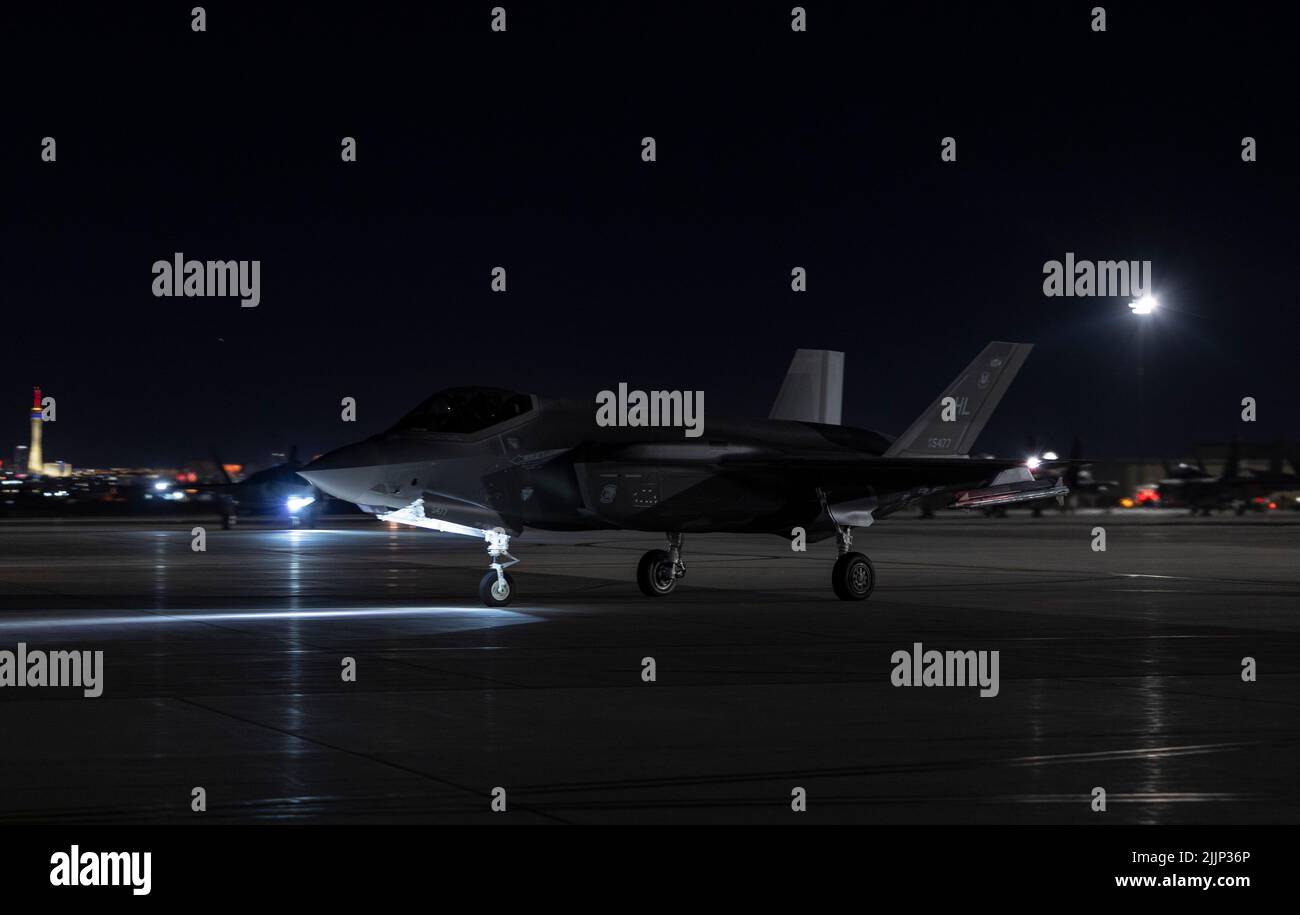 An F-35 Lightning II assigned to the 4th Fighter Squadron, Hill Air ...