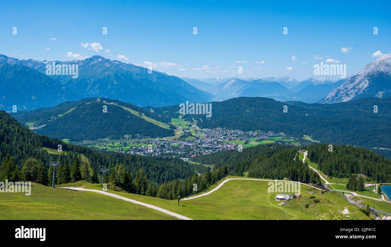 An aerial view of the Karwendel Alps in Tyrol, Austria Stock Photo - Alamy