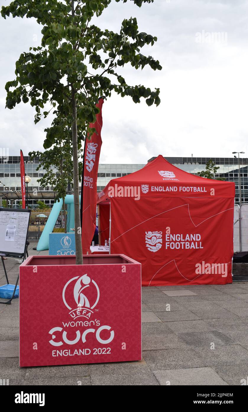 England Football tent at the Fan Zone at Station Square Milton Keynes