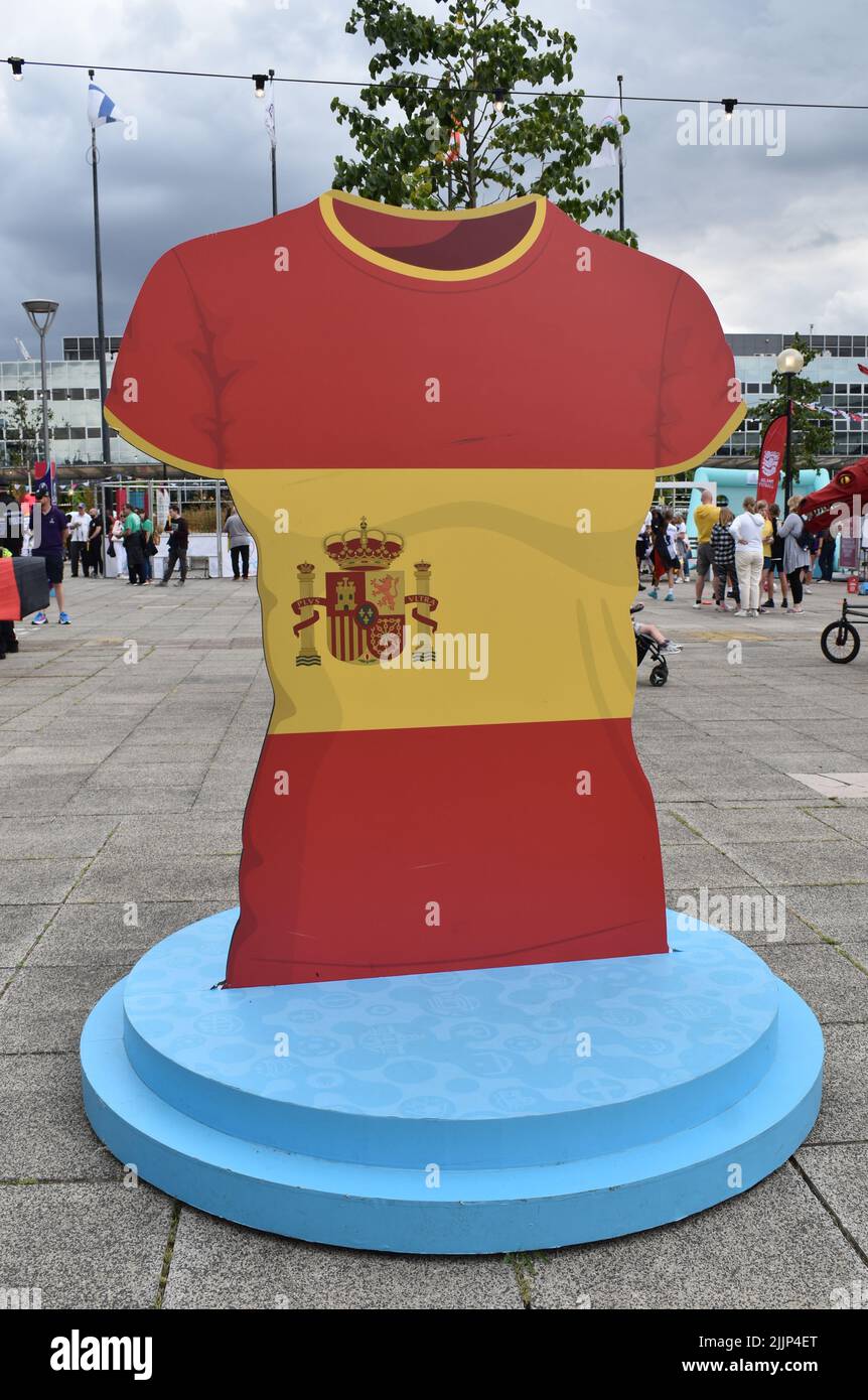A selfie spot for Spanish fans at the Fan Zone in Station Square