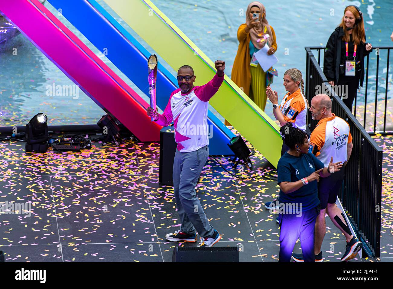 Commonwealth games 2022 baton relay hires stock photography and images