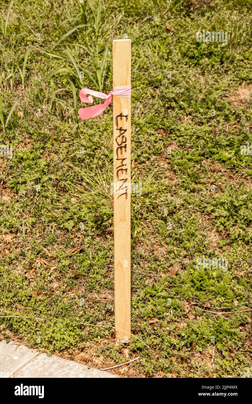 Survey marking stakes hi-res stock photography and images - Alamy
