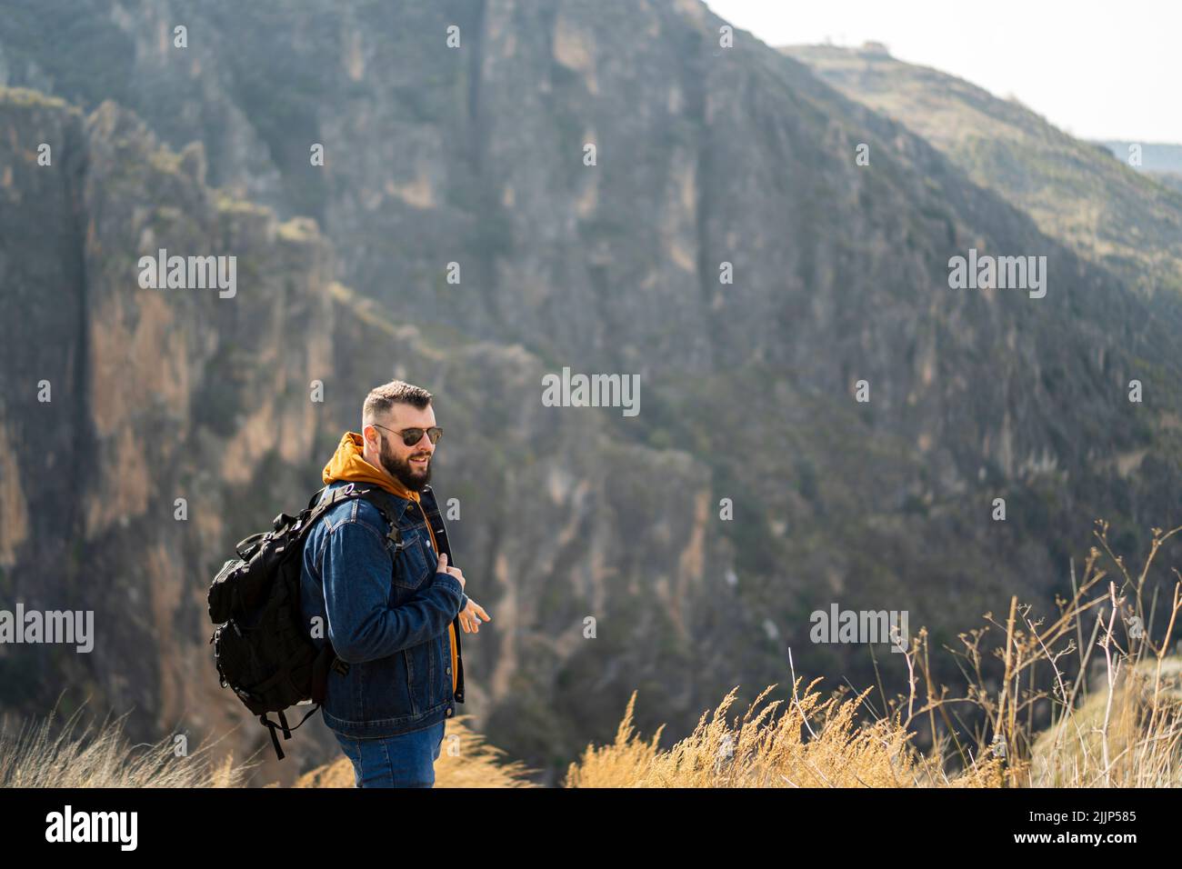 Back view caucasian young man hi-res stock photography and images - Alamy