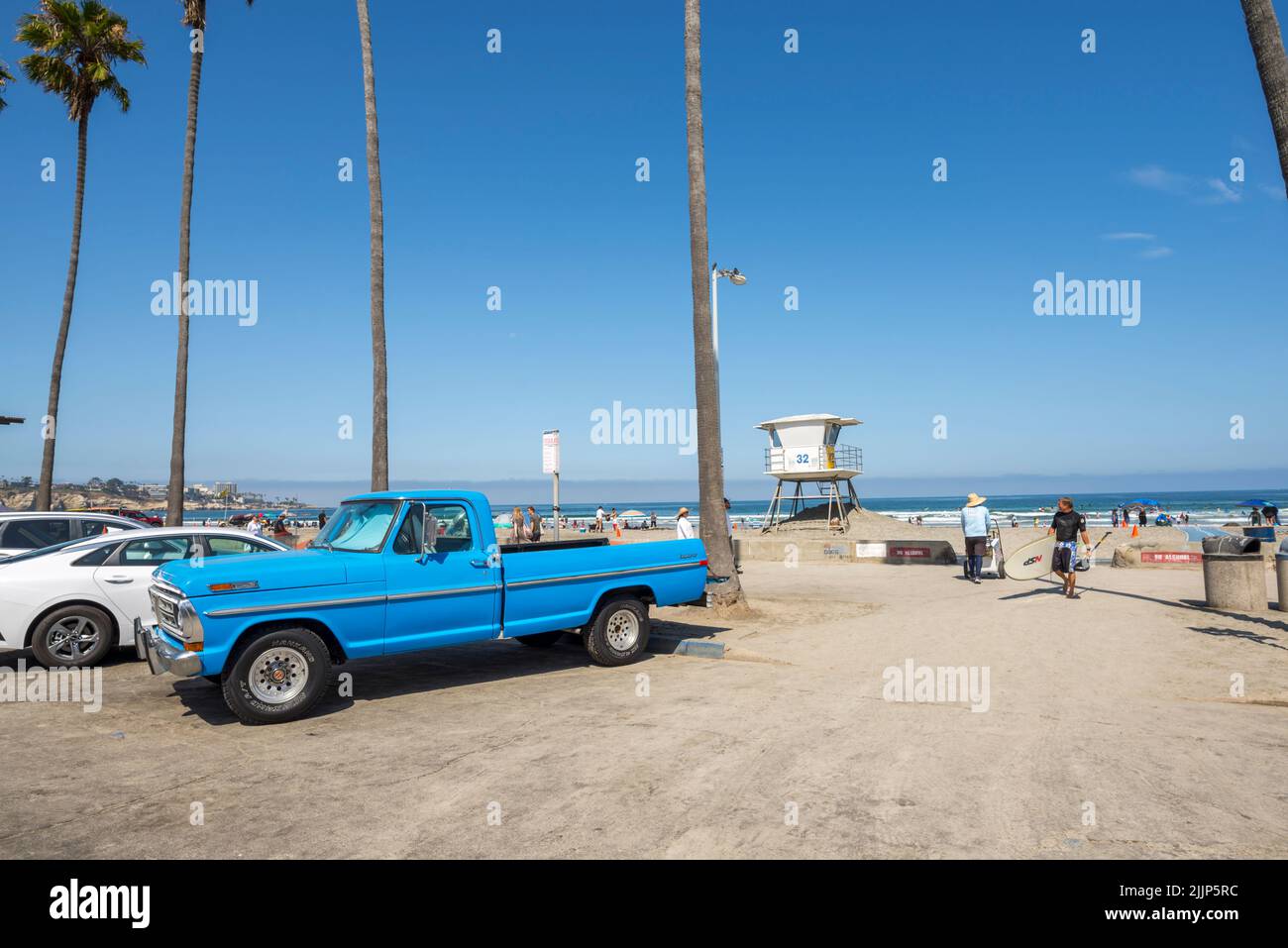 A summer day at La Jolla Shores Beach. La Jolla, San Diego, California, USA. Stock Photo