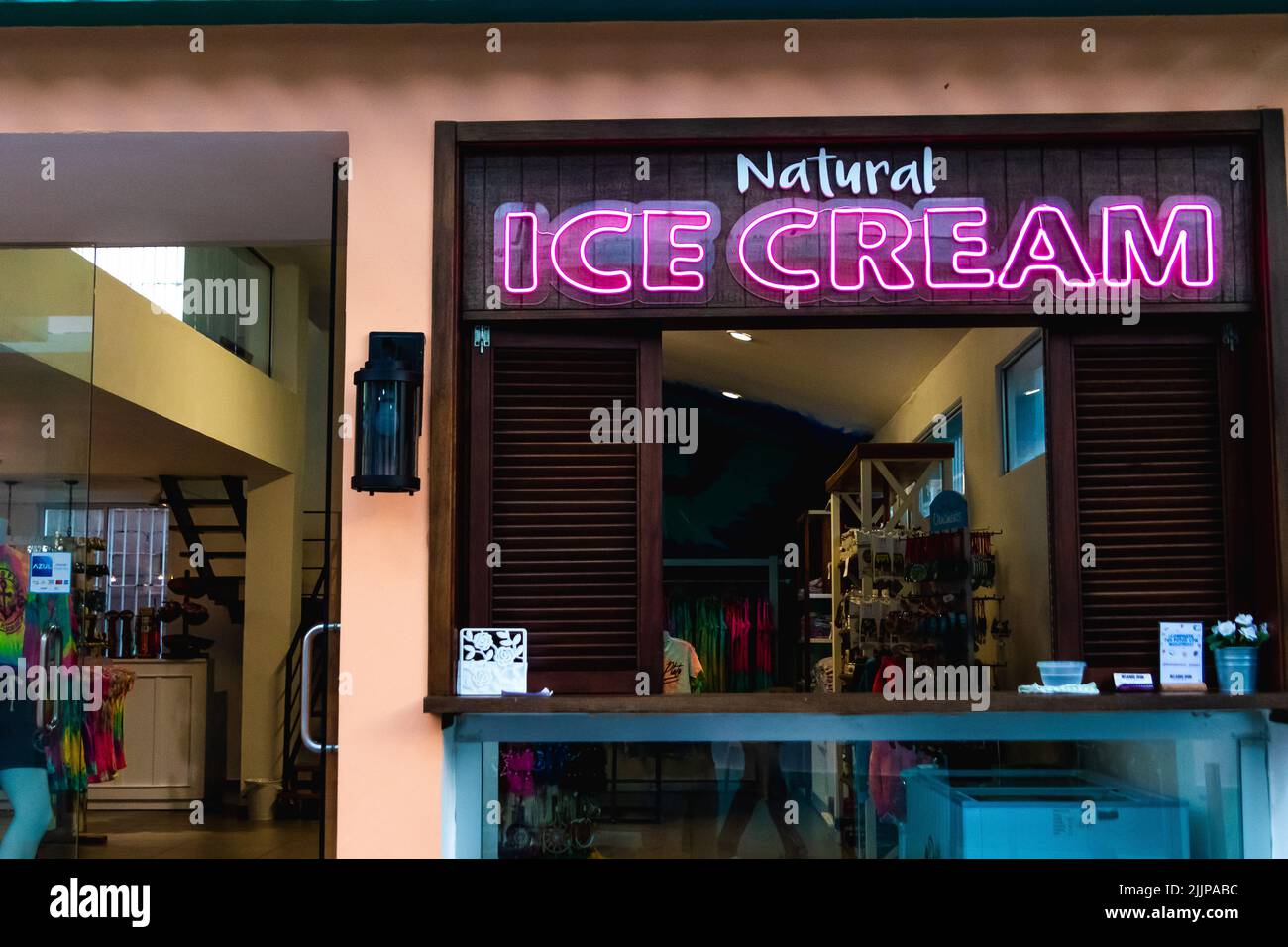 An ice cream shop in the streets of Puerto Plata, Dominican Republic