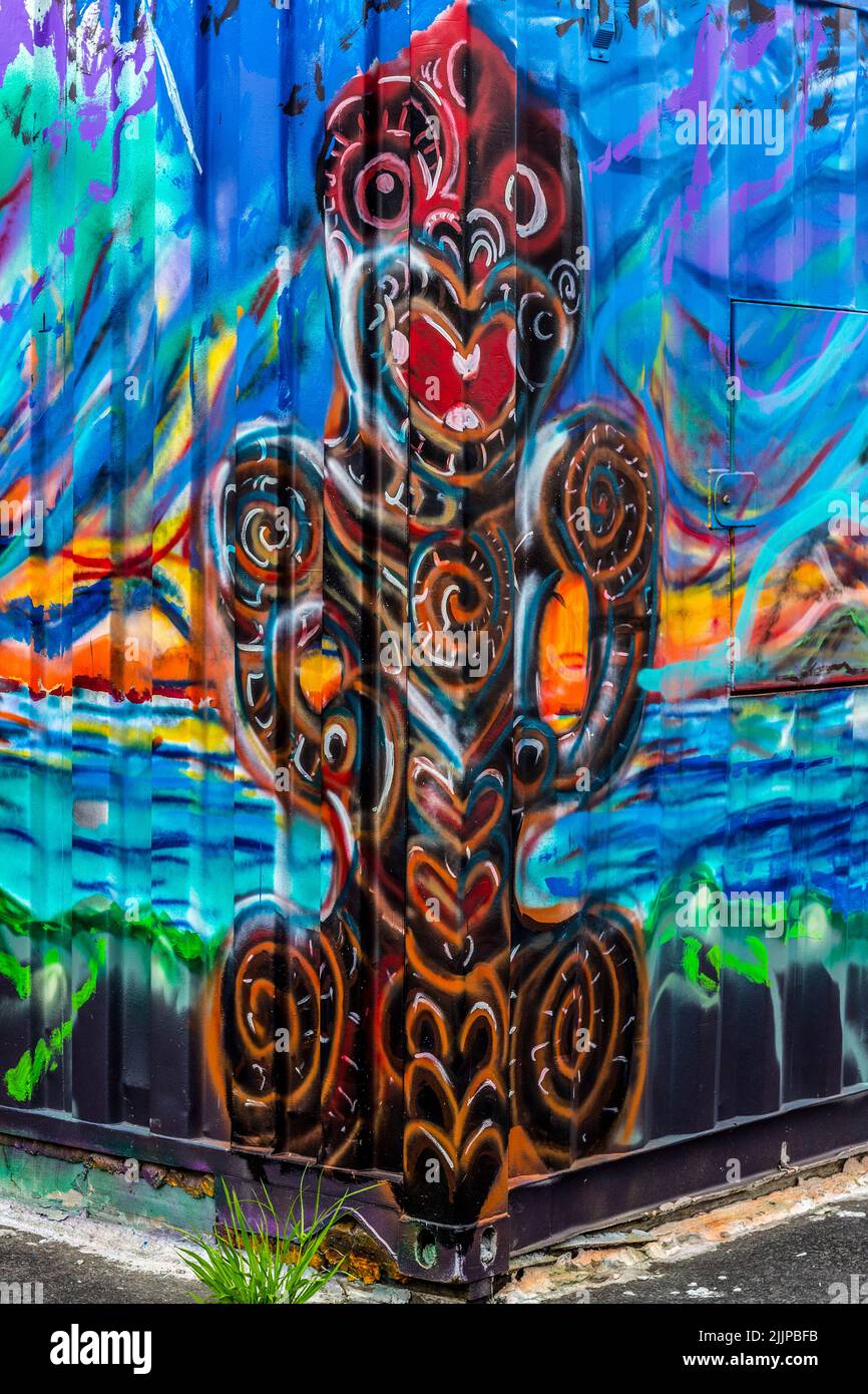 Graffiti art in the street of Auckland, New Zealand Stock Photo Alamy