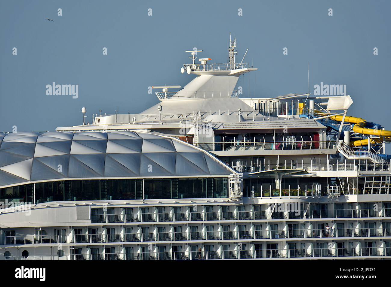 Marseille, France. 26th July, 2022. The liner Wonder of the Seas cruise ship arrives at the French Mediterranean port of Marseille. (Credit Image: © Gerard Bottino/SOPA Images via ZUMA Press Wire) Stock Photo
