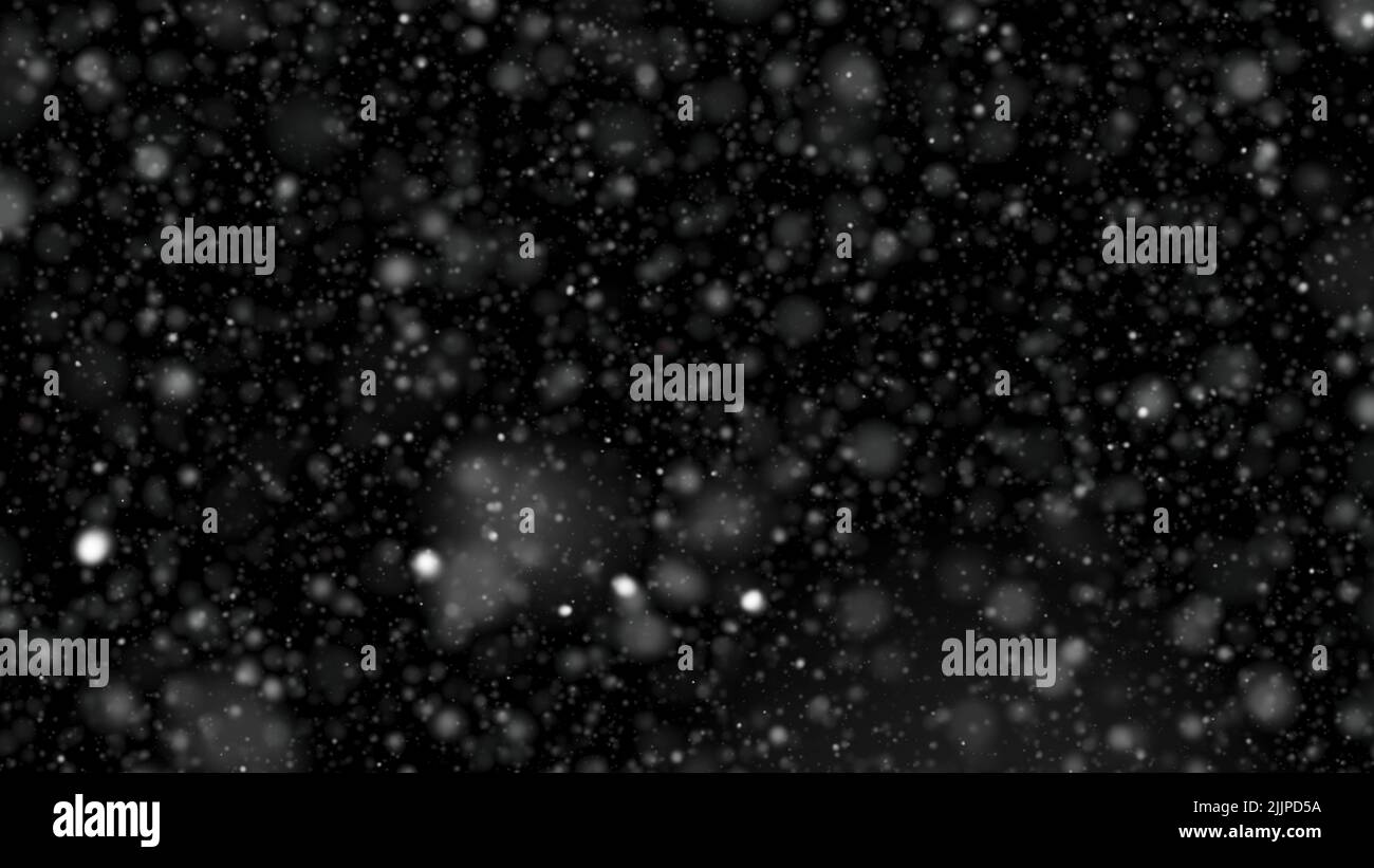 An illustration of falling snowflakes on a dark background Stock Photo ...