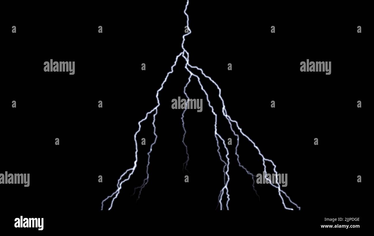 A beautiful view of lightning on the dark night sky Stock Photo - Alamy