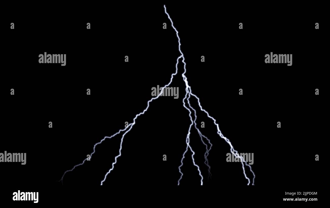 A beautiful view of lightning on the dark night sky Stock Photo - Alamy