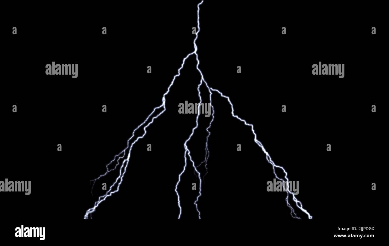 A beautiful view of flash lightning on the dark night sky Stock Photo ...