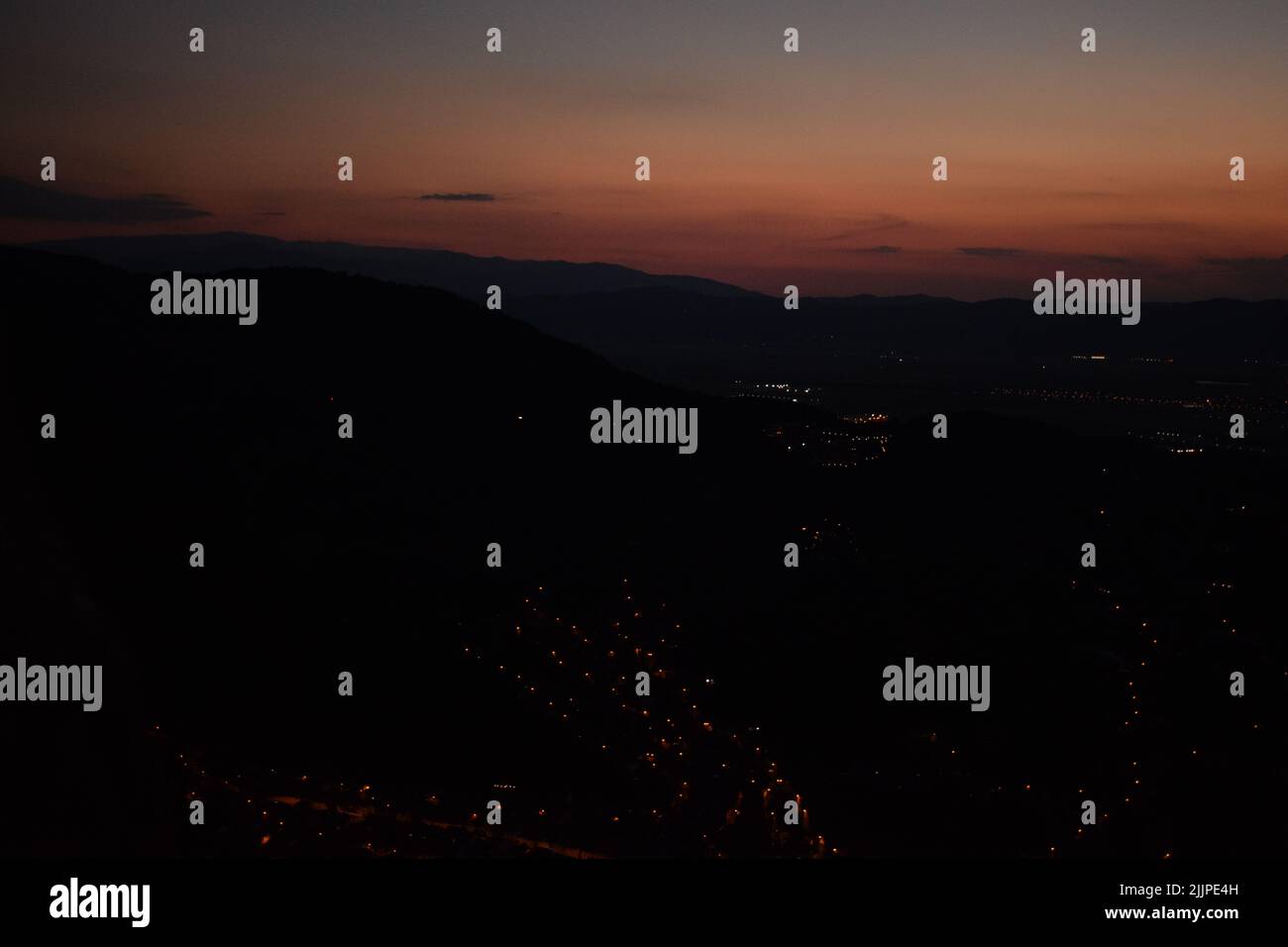 Beautiful sunset sky over city hi-res stock photography and images - Alamy