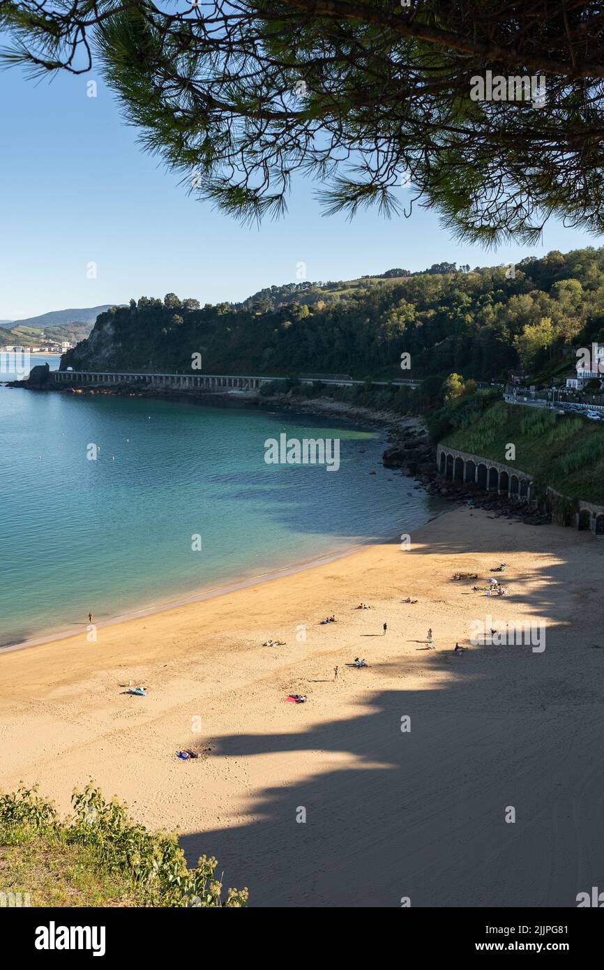A beautiful view of the sea by the town of Guetaria in Guipuzcoa Stock Photo