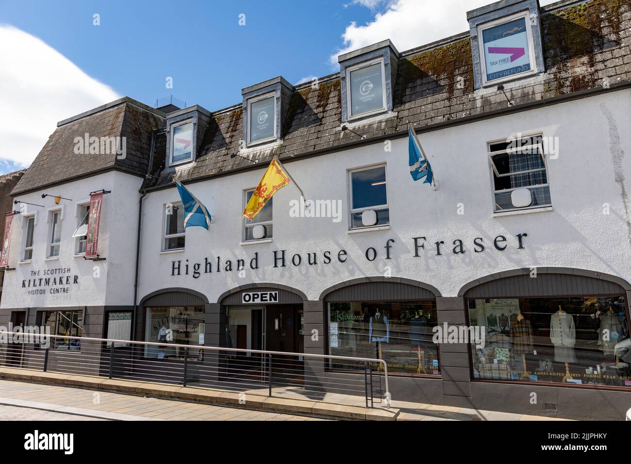 Highland House of Fraser department store and kiltmaker visitor centre in Inverness city centre,Scottish Highlands,Scotland,Uk taken summer 2022 Stock Photo