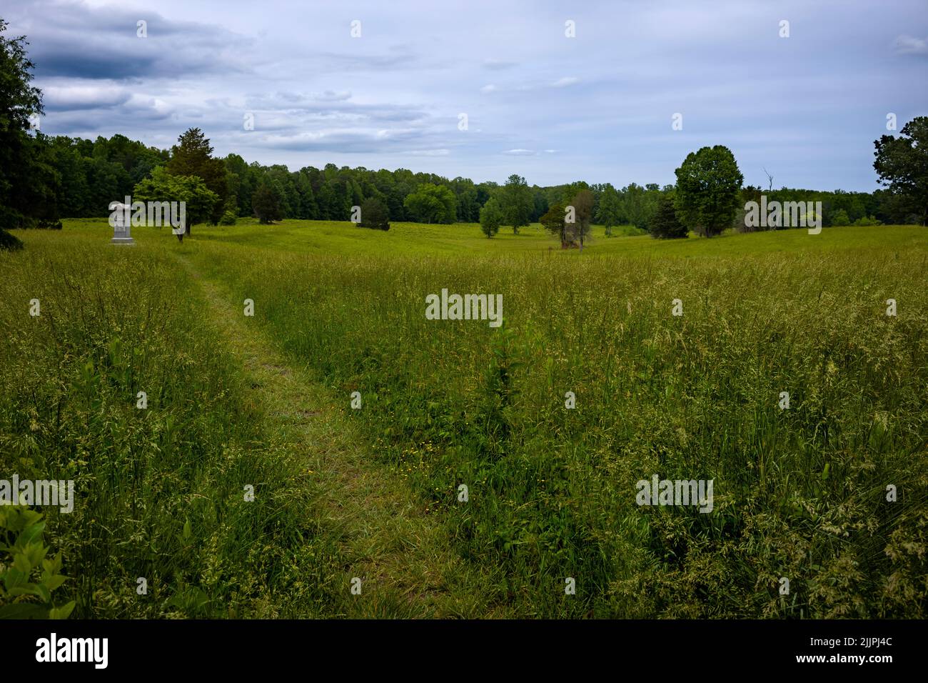 BLOODY ANGLE MULESHOE SALIENT SPOTSYLVANIA COURTHOUSE BATTLEFIELD FREDERICKSBURG VIRGINIA USA Stock Photo