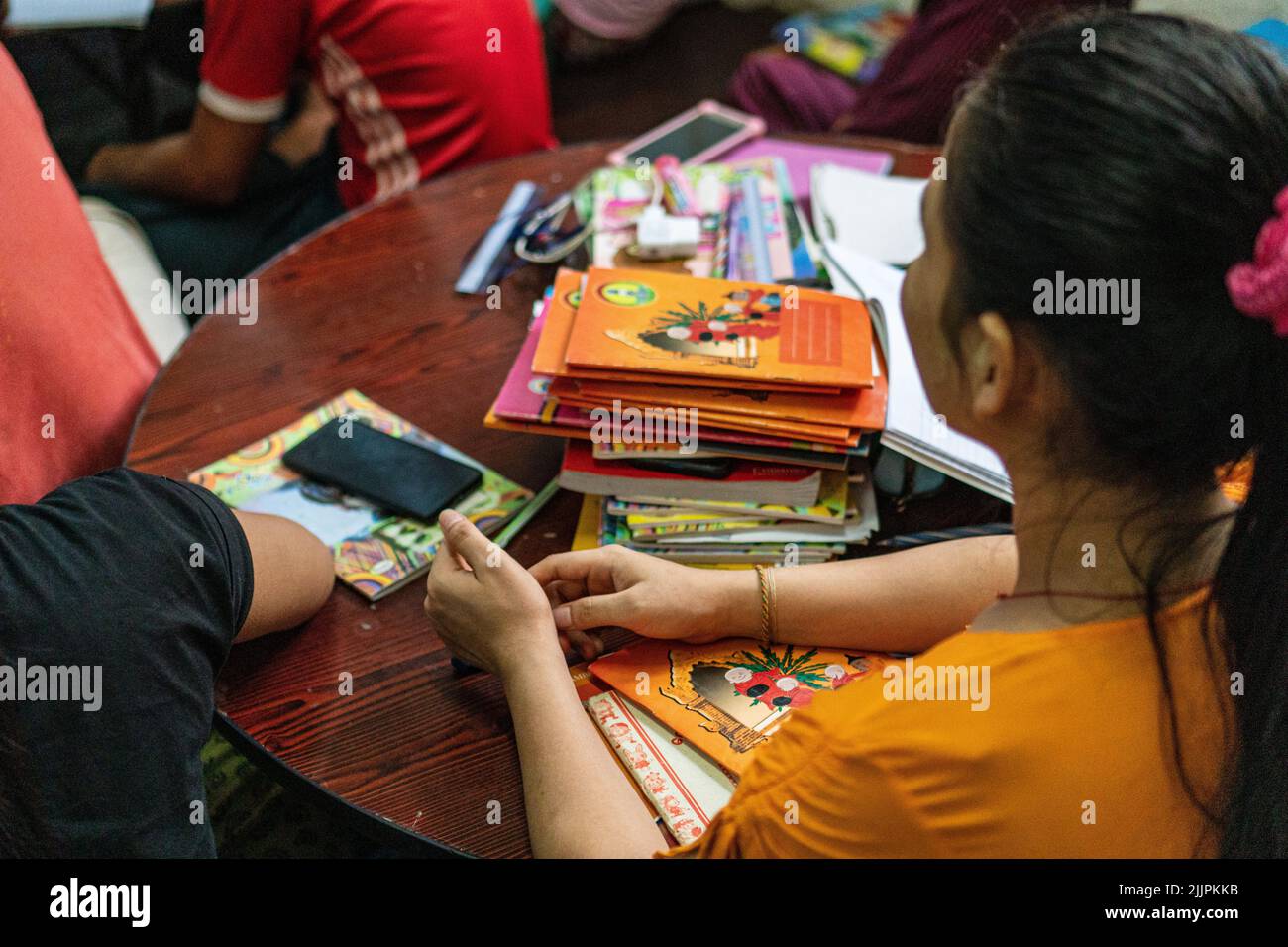 A view of the Inside of a language school for children in Myanmar Stock ...