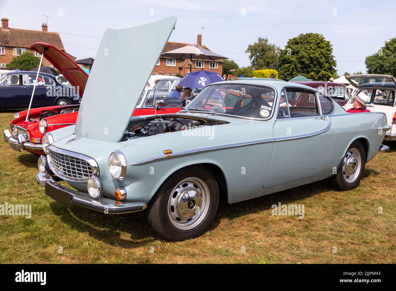 A Classic Volvo P1800 At The Classic Car Show Appledore Kent Stock Photo