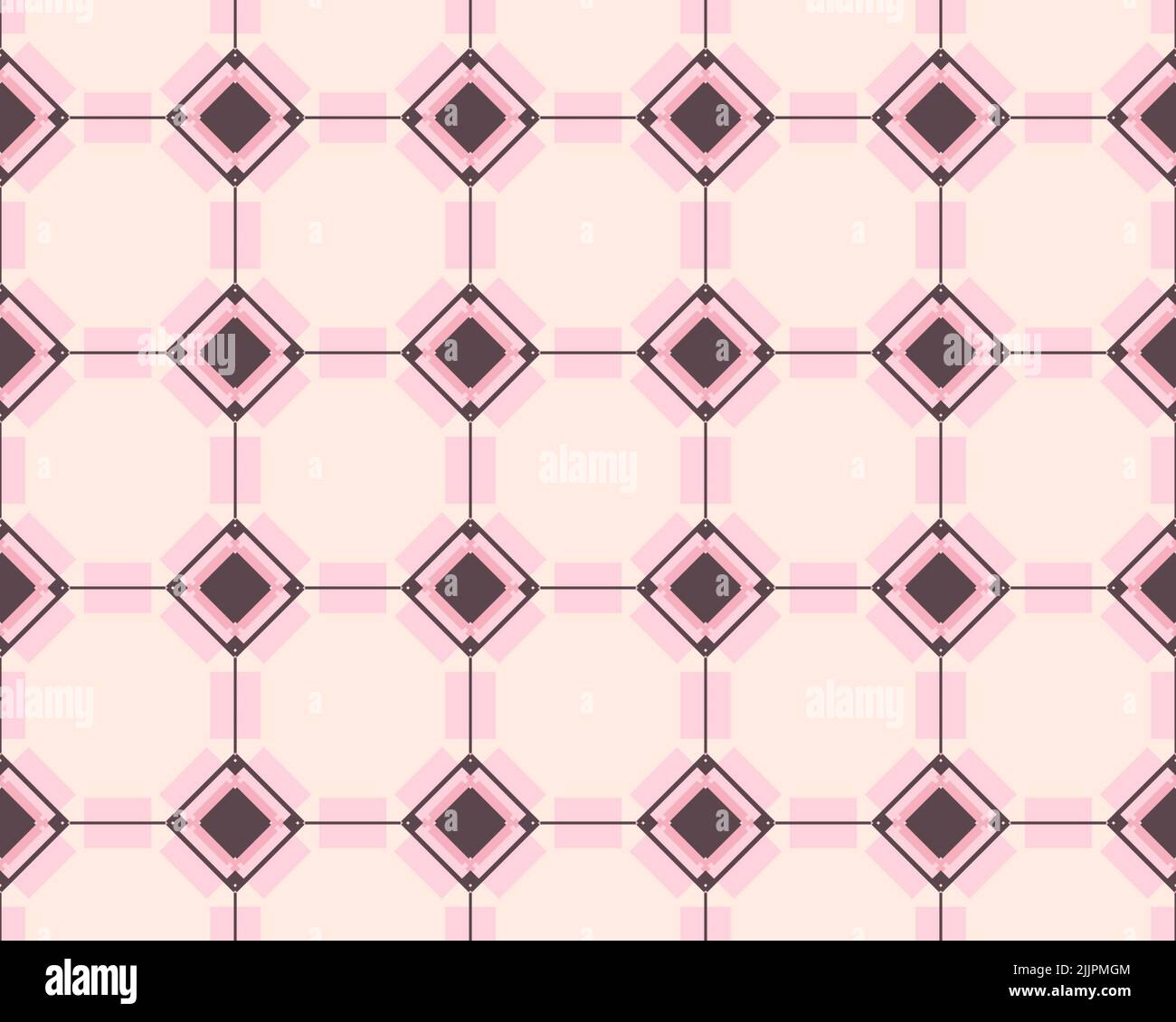 An illustration of a seamless tile pattern with silver-gray and pink ...