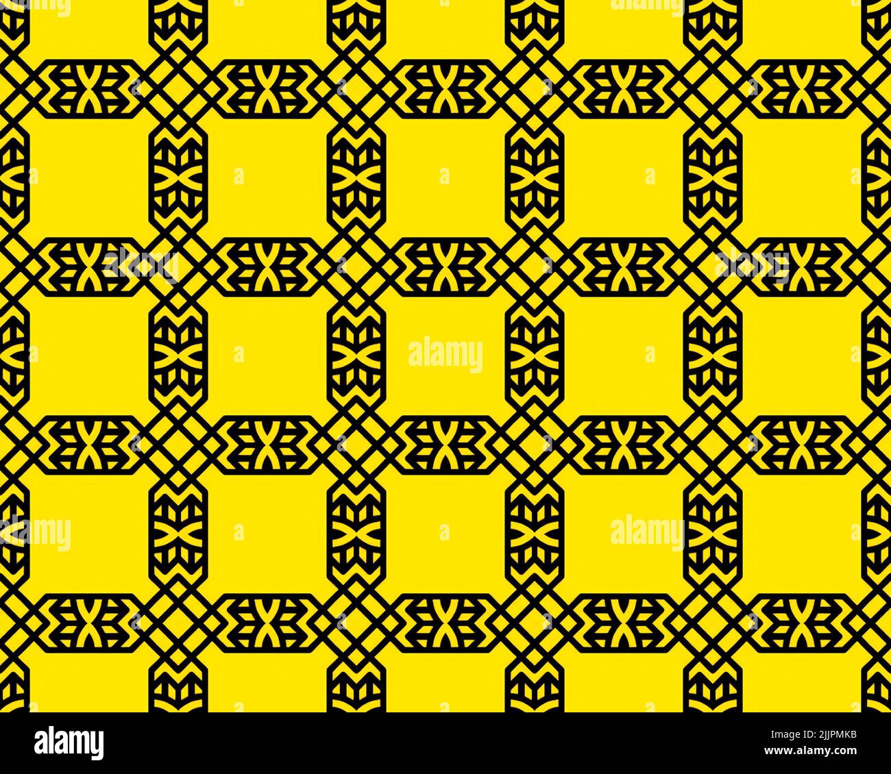 An Illustration of a seamless tile pattern in a yellow color perfect ...