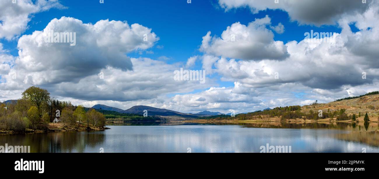 Loch Garry from the bridge at Tor na' Carraidh, Glen Garry, Highland Region, Scotland, UK Stock Photo