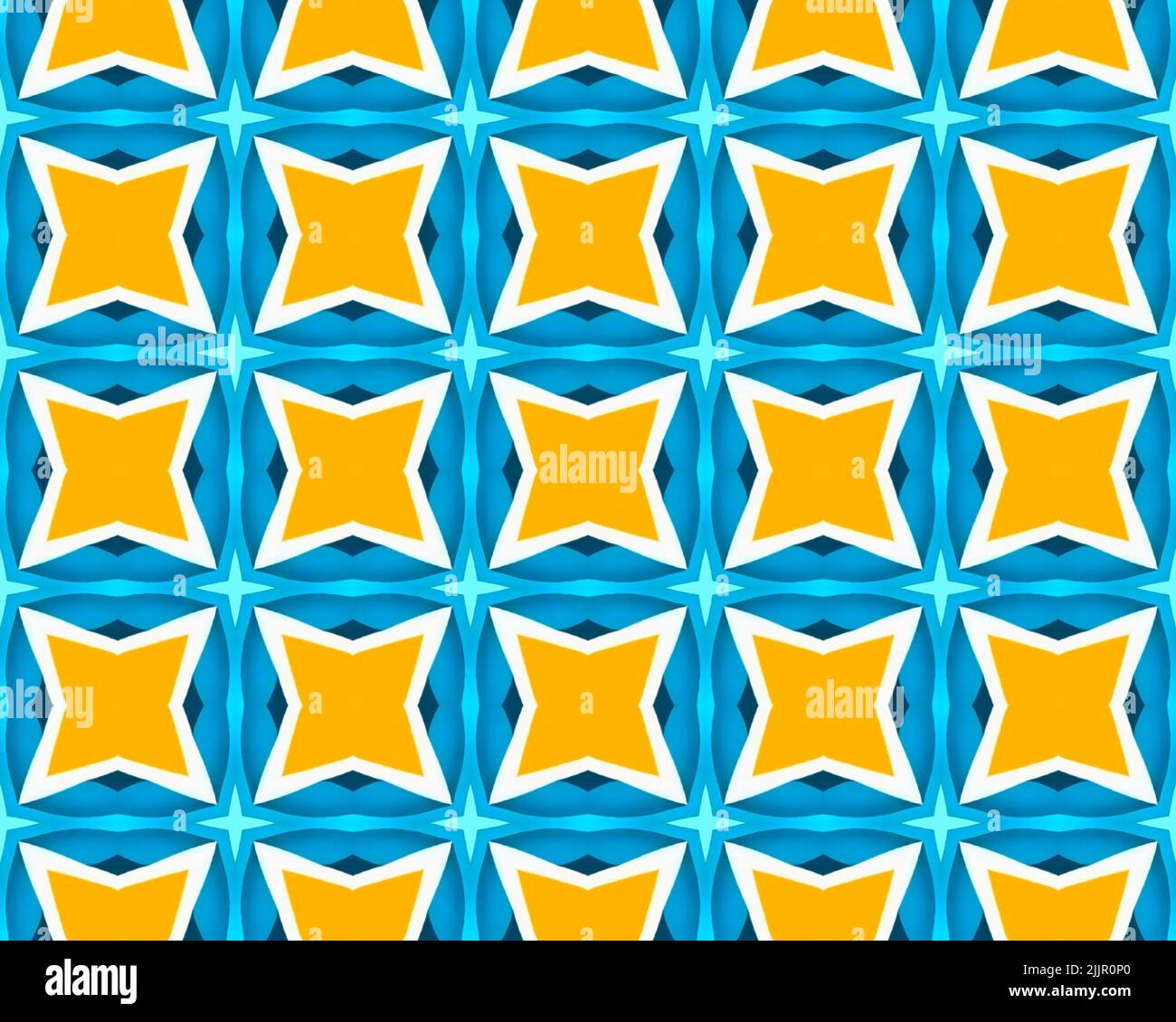 Seamless illustration of colorful tile pattern for background with blue