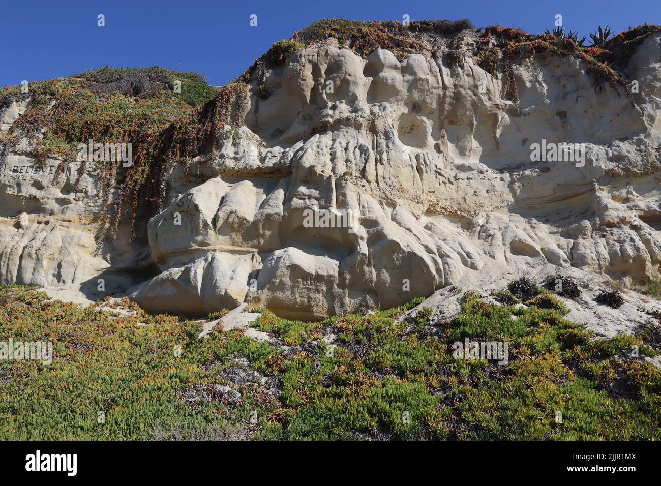 A scenic landscape of oceanside bluffs in San Clemente, California, USA Stock Photo