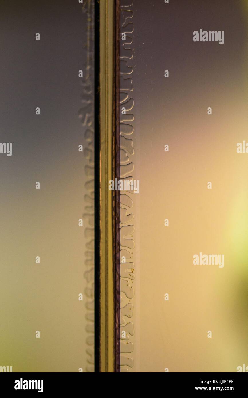 A closeup shot of air between glass panes Stock Photo