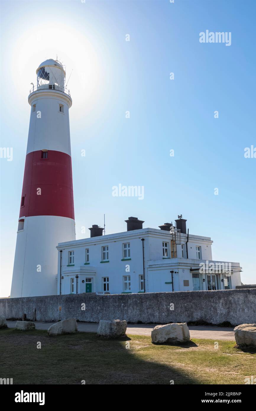 England, Dorset, Weymouth, Portland Bill, Portland Bill Lighthouse Stock Photo