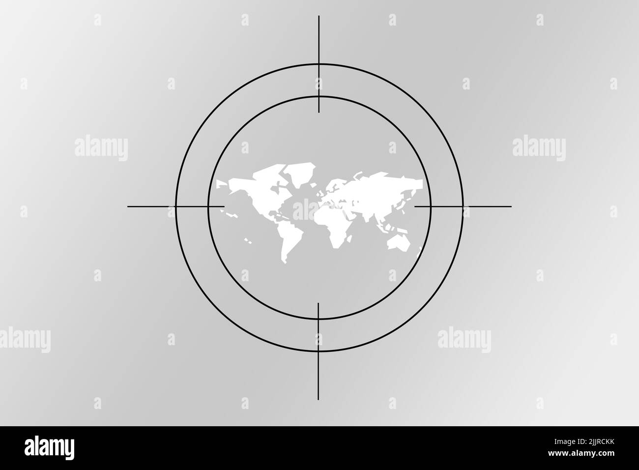 A map in a black target icon on a white background Stock Photo - Alamy