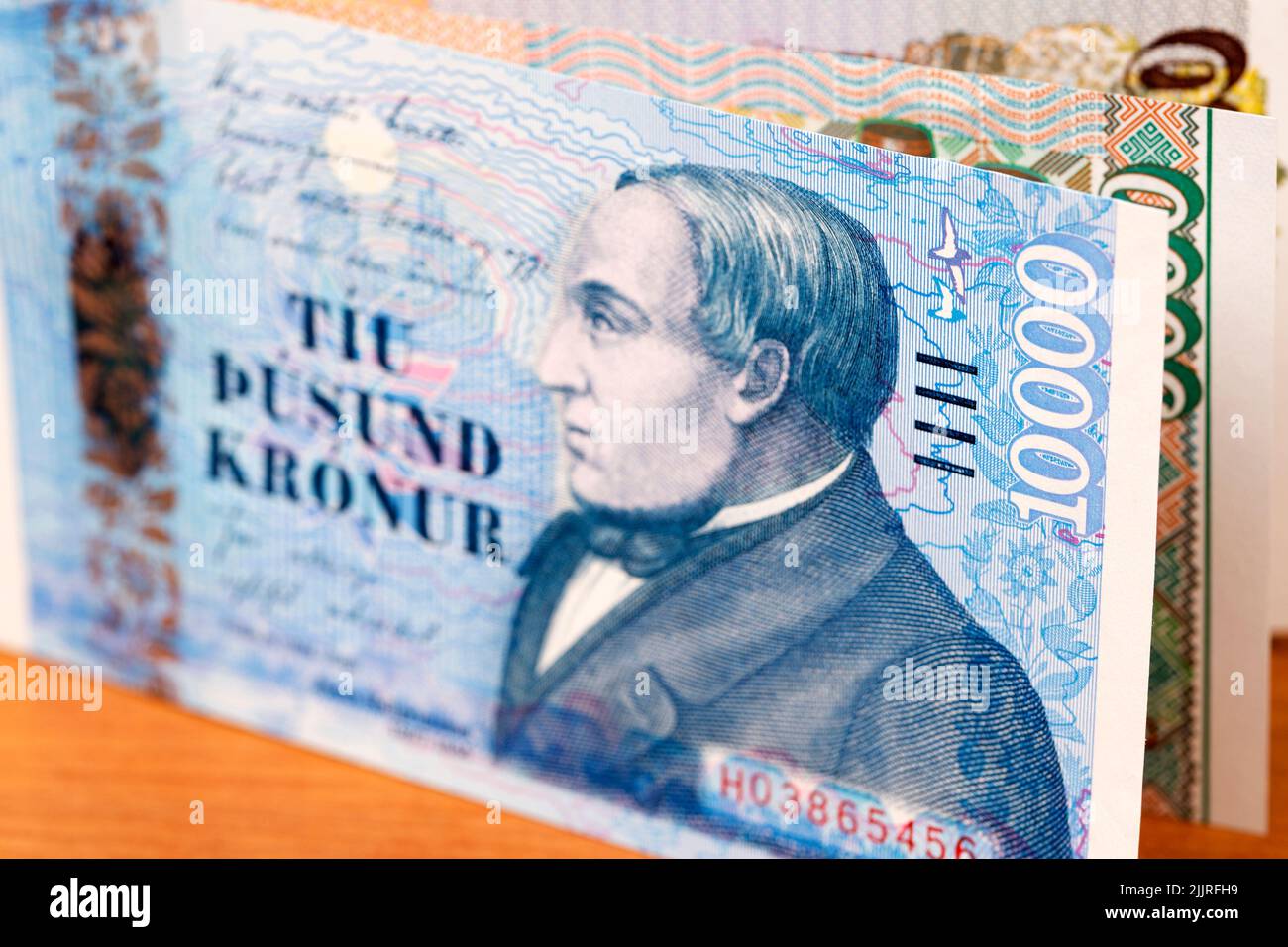 Icelandic money - crown a business background Stock Photo