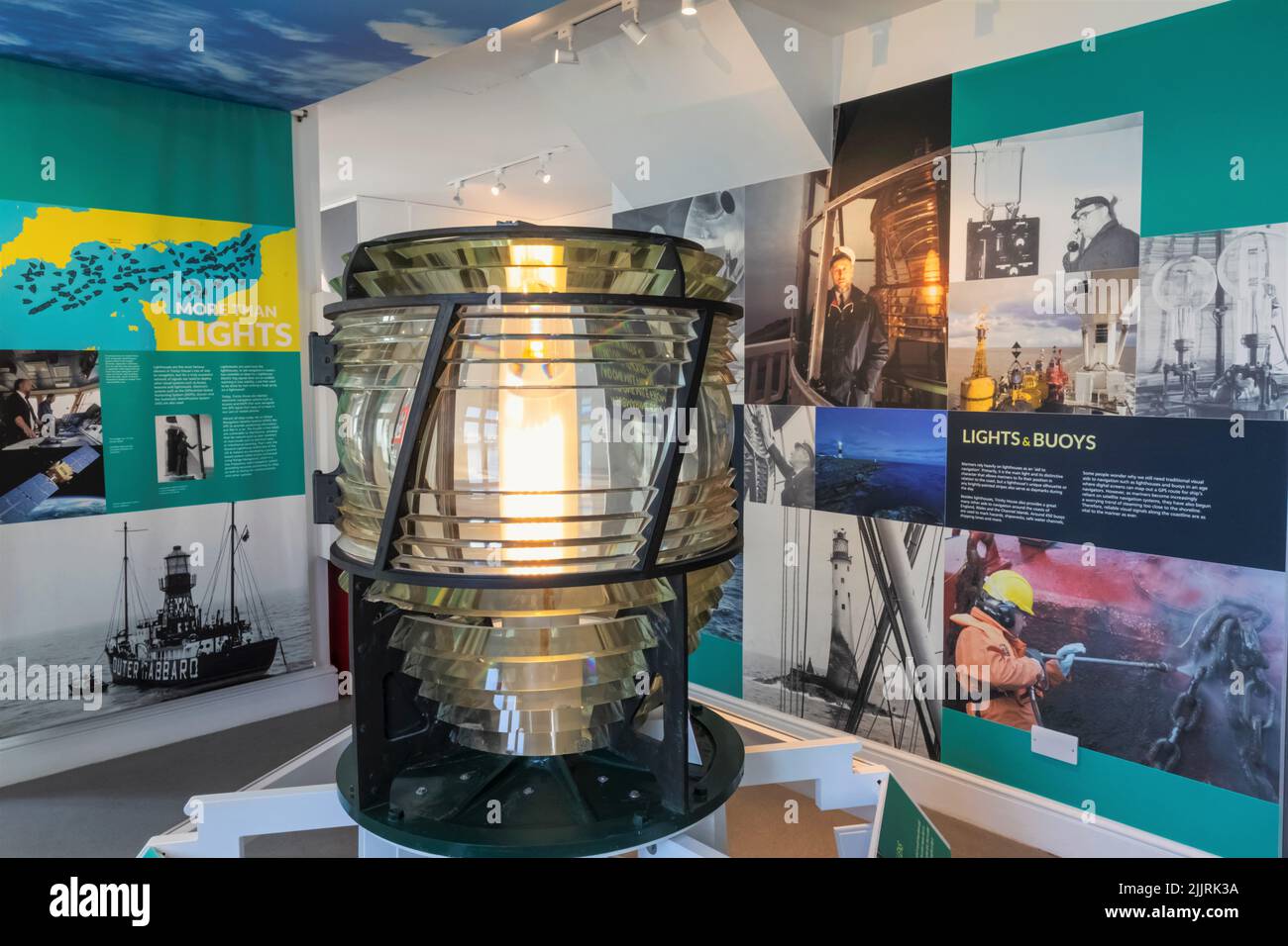 England, Dorset, Weymouth, Portland Bill, Portland Bill Lighthouse, Exhibits in the Visitors Centre Stock Photo