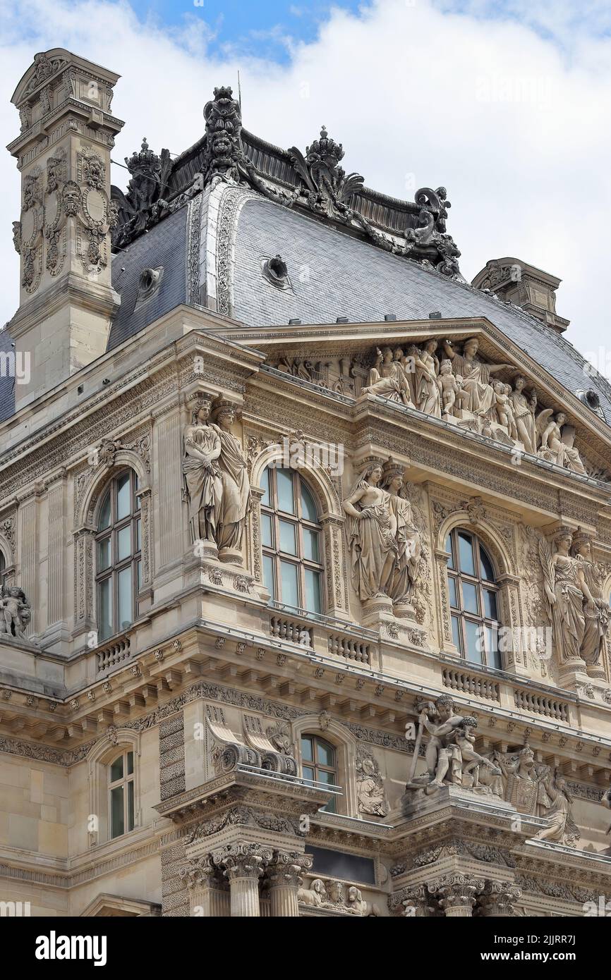 Architecture of Louvre palace building in Paris, France Stock Photo Alamy