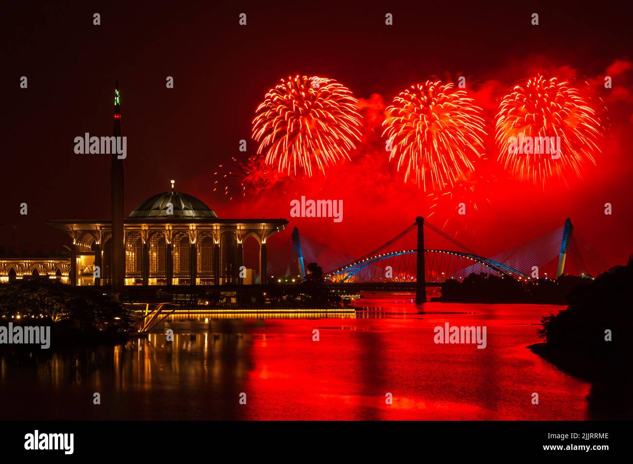 Reflection of fireworks hi-res stock photography and images - Alamy