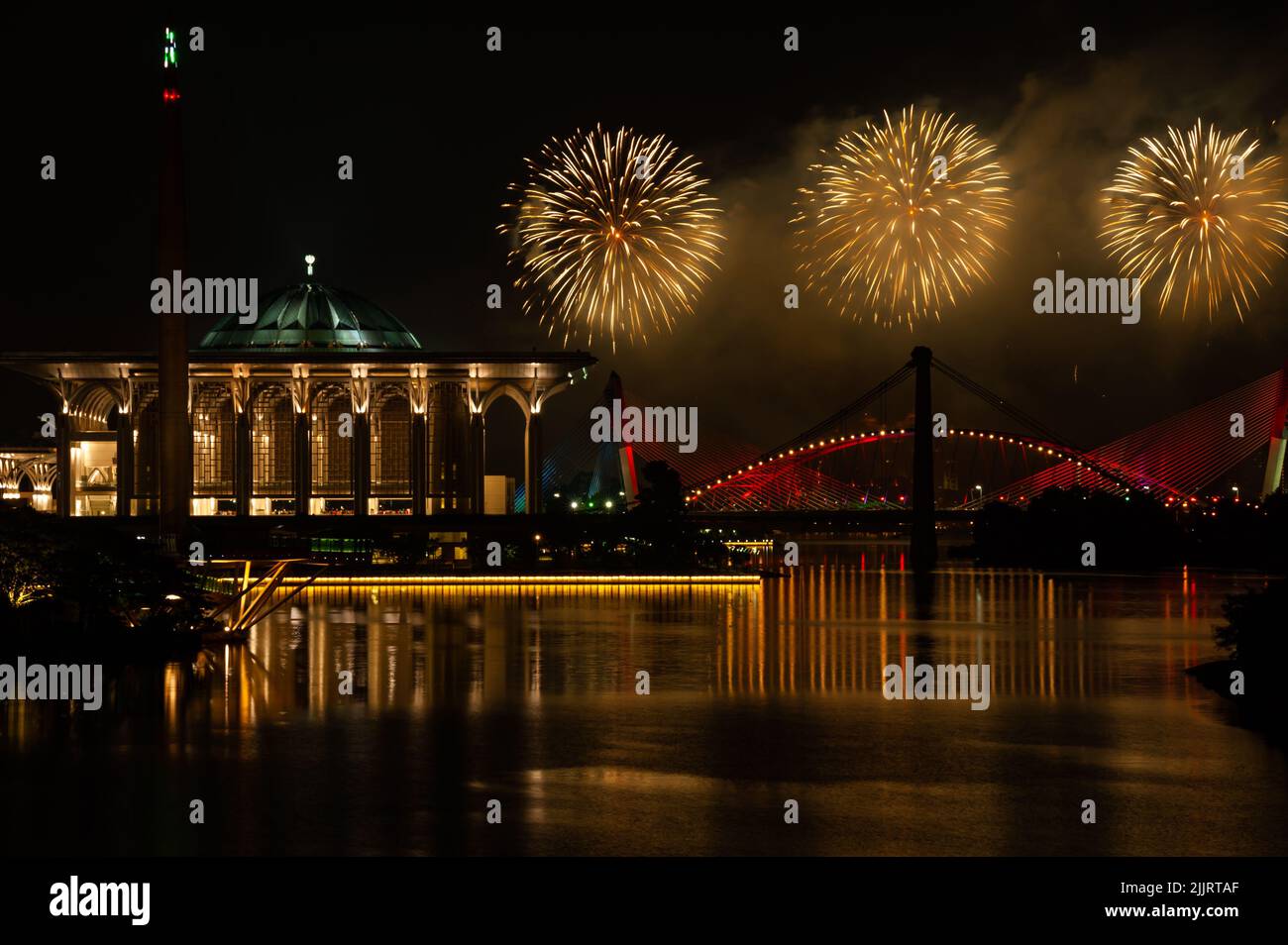 Reflection of fireworks hi-res stock photography and images - Alamy