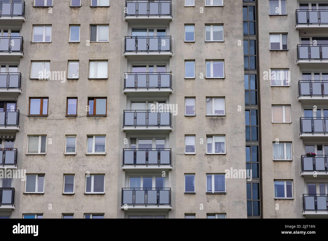 Residential building in Goclaw area of Warsaw, capital of Poland Stock Photo