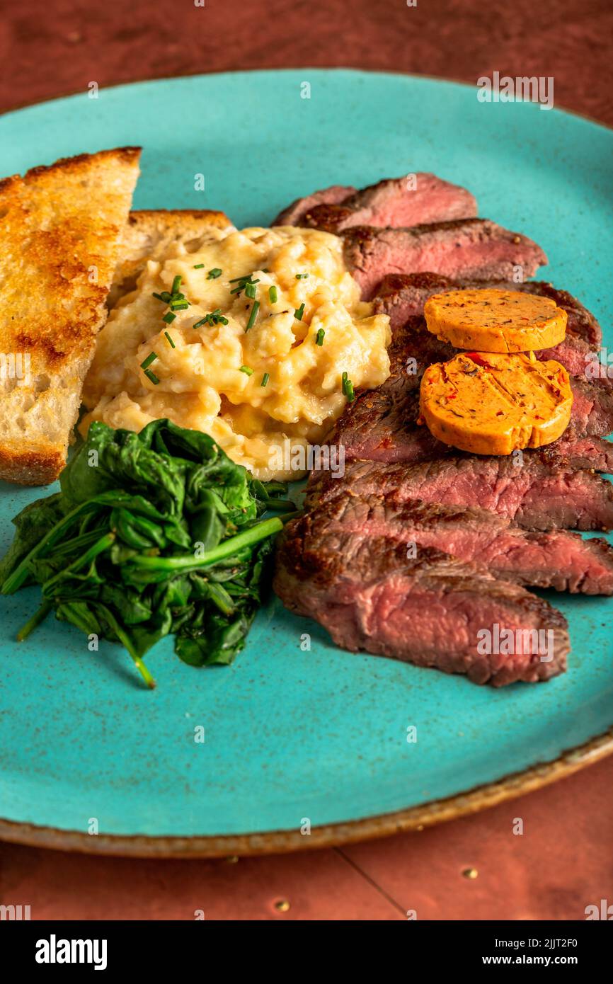 Meal of scrambled eggs hi-res stock photography and images - Alamy
