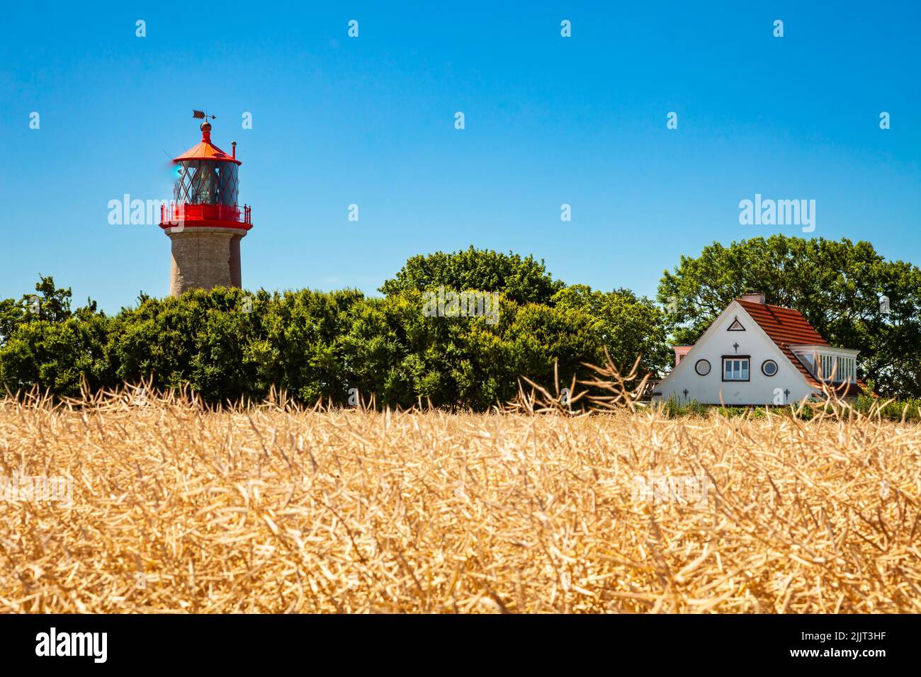 Lighthouse Staberhuk, Fehmarn Island, Schleswig-Holstein, Germany, Europe Stock Photo