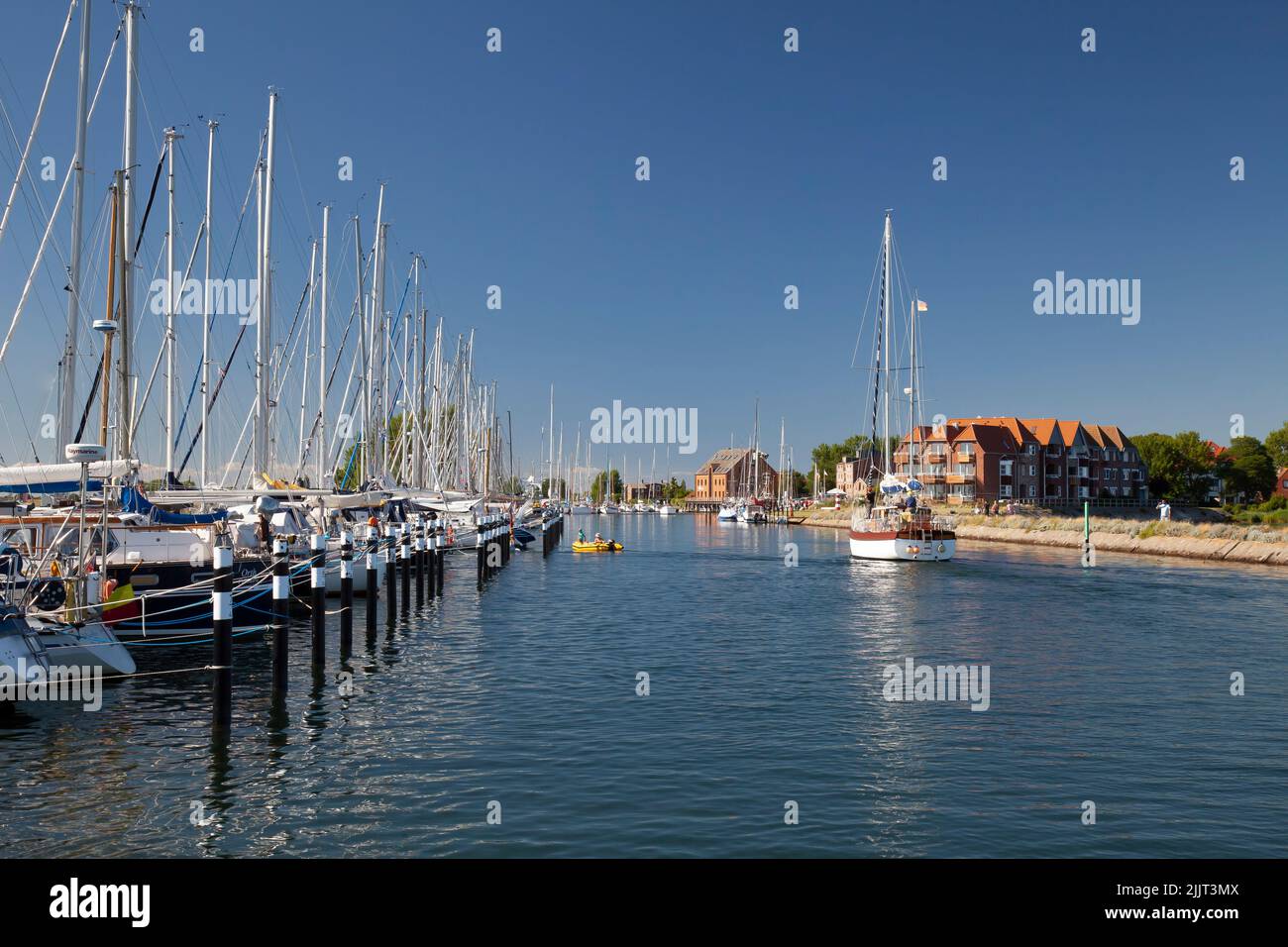 Port of Orth with sailingboats Fehmarn Island, Baltic Sea, Schleswig-Holstein, Germany, Europe Stock Photo
