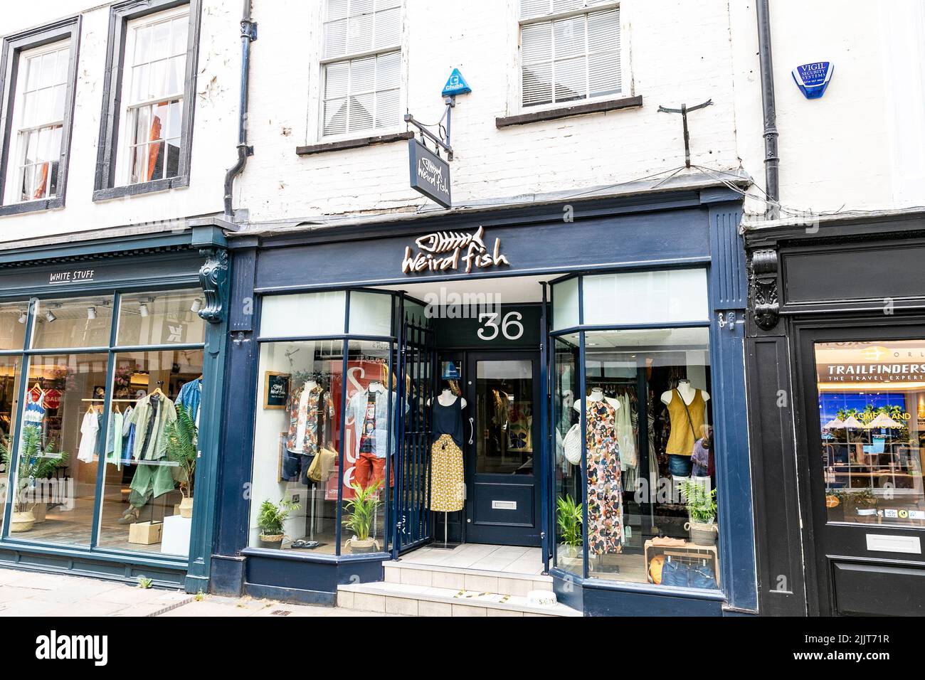 Weird Fish and White Stuff clothing stores shopfronts in Stonegate