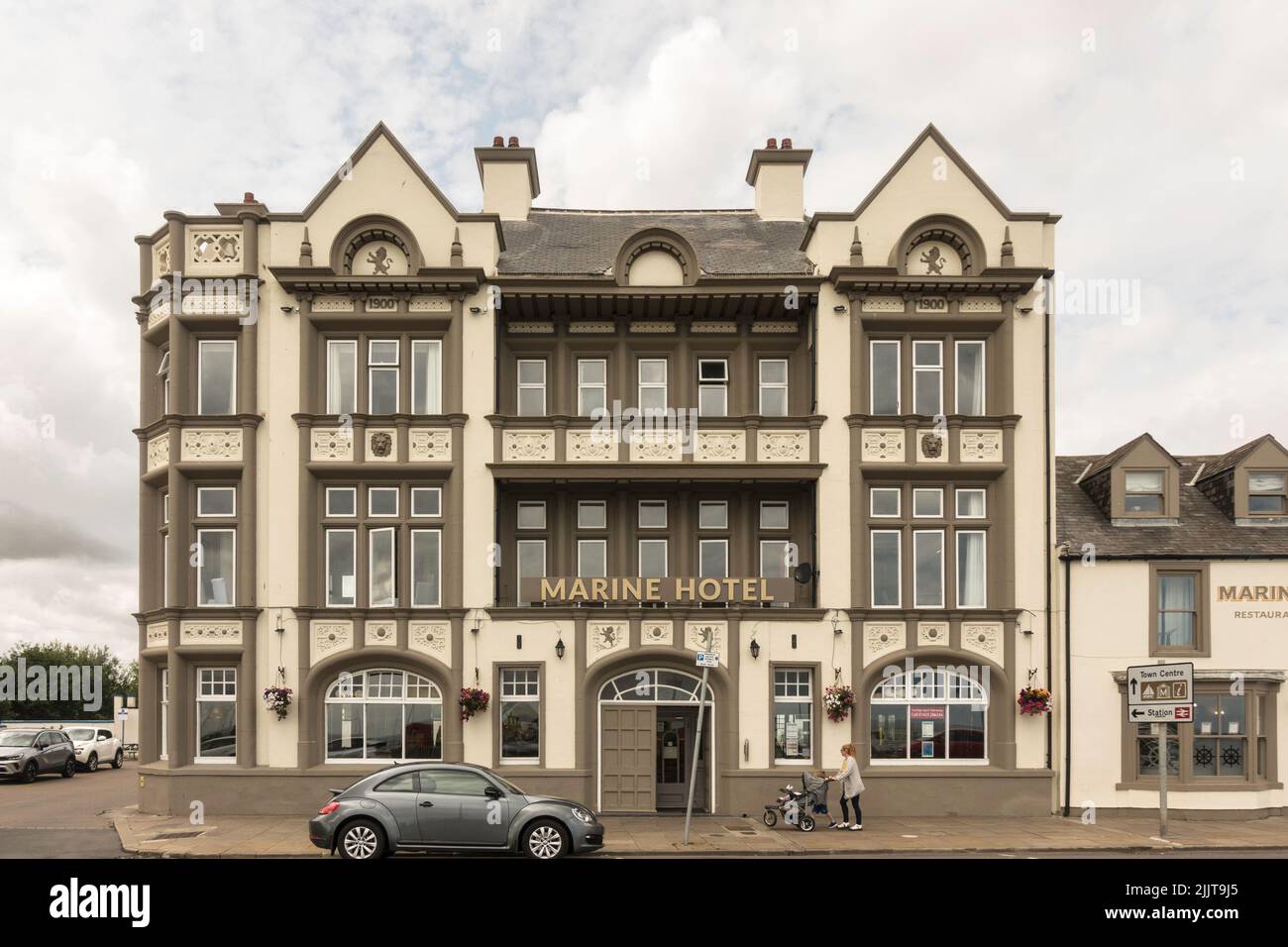 The Marine Hotel in Seaton Carew, north east England, UK Stock Photo