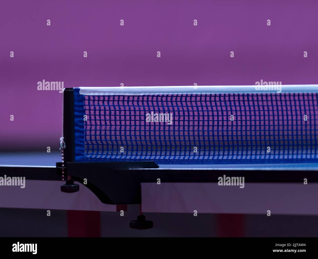 Professional blue table tennis table. Horizontal sport theme poster