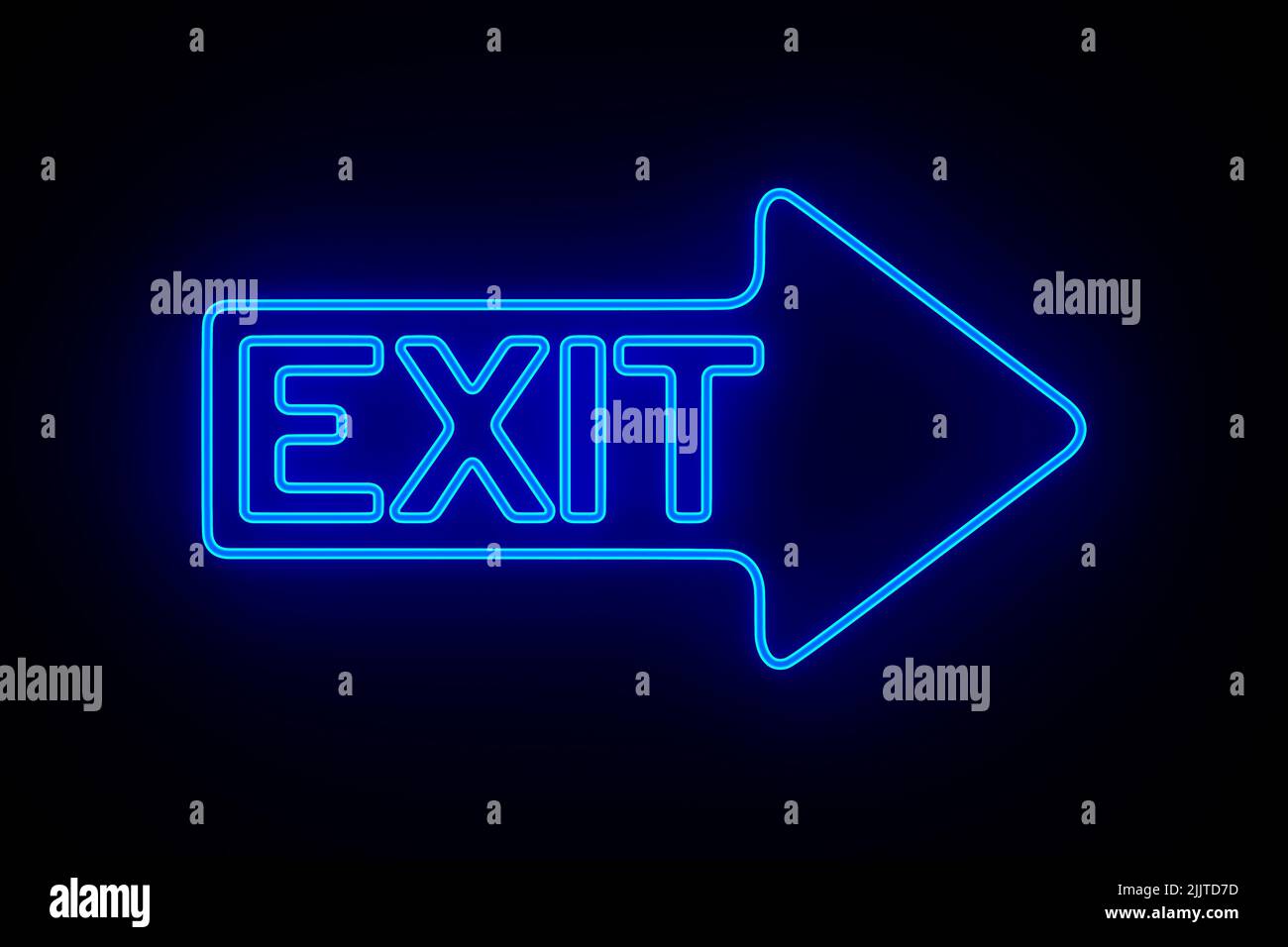 exit on dark background. 3D illustration Stock Photo