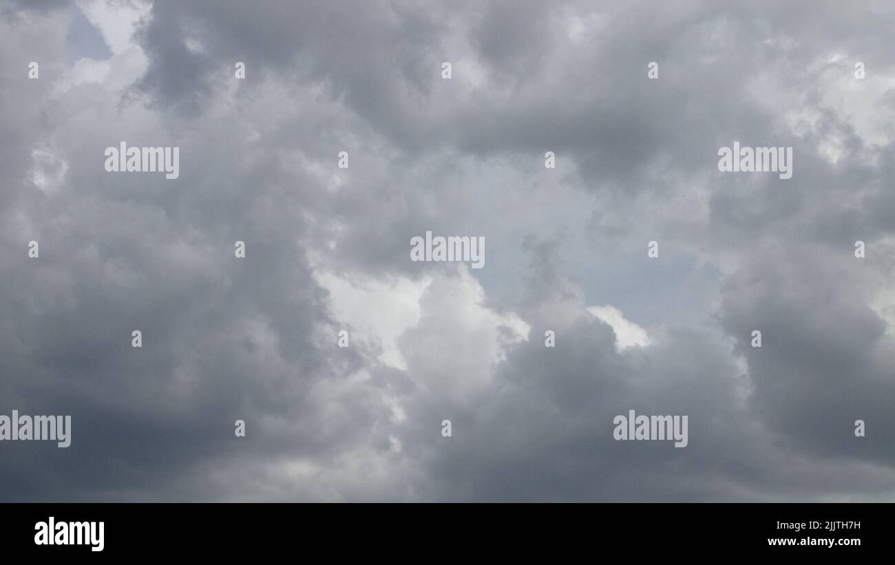 A beautiful shot of a cloudy and foggy sky Stock Photo