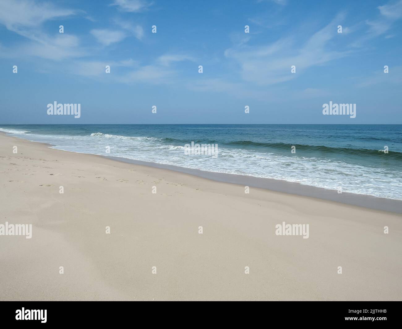 A beautiful view of the ocean in Point Pleasant Beach in NJ, USA Stock