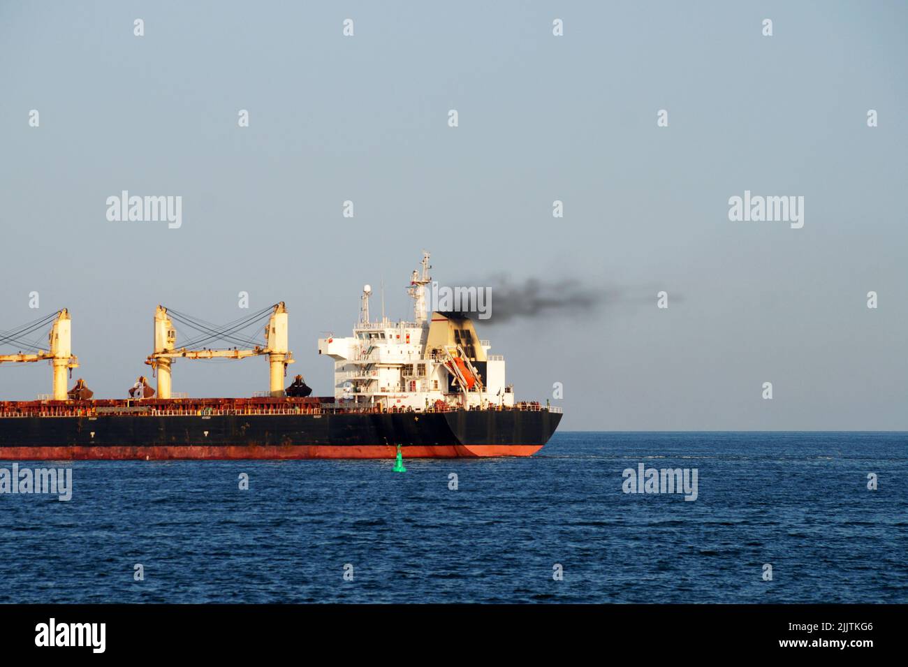 Cargo ship black smoke hi-res stock photography and images - Alamy