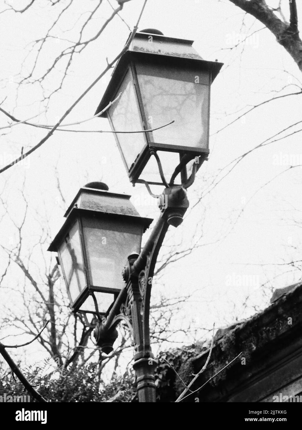 Old lampposts Black and White Stock Photos & Images - Alamy
